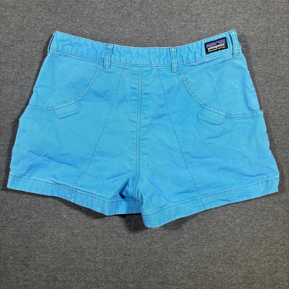 Womens Patagonia Stand Up Carolina Blue Gorpcore Shorts size 6 Granola Hike Core